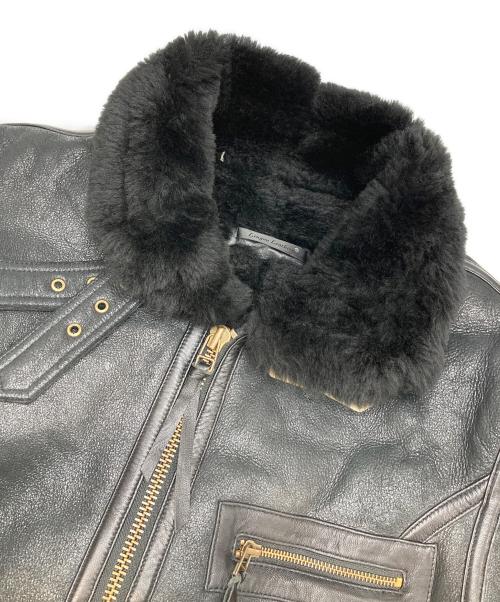 Liugoo Leathers（リューグーレザーズ）Liugoo Leathers (リューグーレザーズ) B-3 ムートンジャケット ブラック サイズ:LLの古着・服飾アイテム