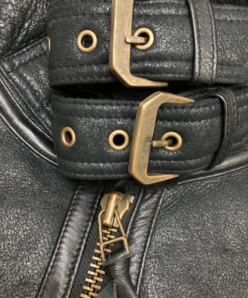 Liugoo Leathers（リューグーレザーズ）Liugoo Leathers (リューグーレザーズ) B-3 ムートンジャケット ブラック サイズ:LLの古着・服飾アイテム