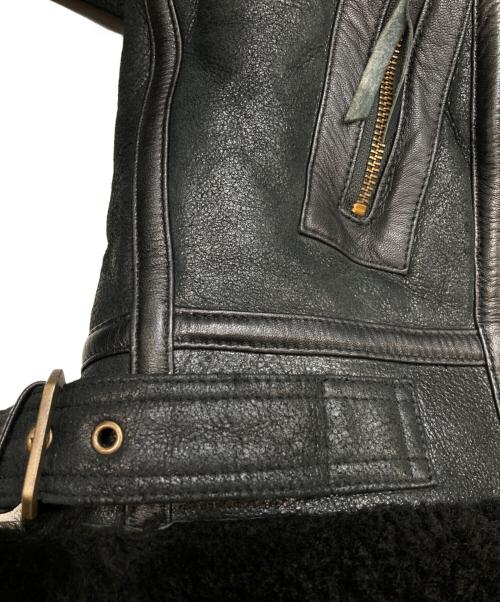 Liugoo Leathers（リューグーレザーズ）Liugoo Leathers (リューグーレザーズ) B-3 ムートンジャケット ブラック サイズ:LLの古着・服飾アイテム