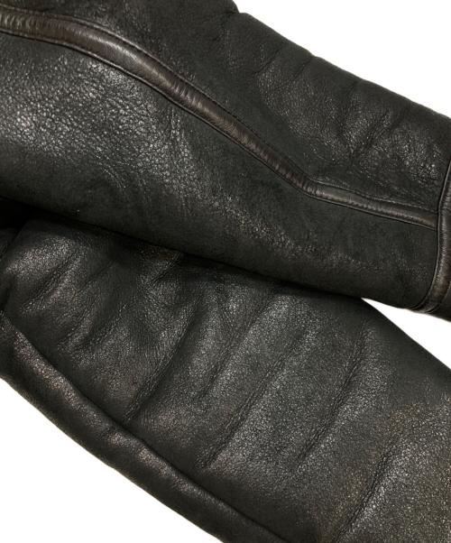 Liugoo Leathers（リューグーレザーズ）Liugoo Leathers (リューグーレザーズ) B-3 ムートンジャケット ブラック サイズ:LLの古着・服飾アイテム