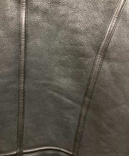 Liugoo Leathers（リューグーレザーズ）Liugoo Leathers (リューグーレザーズ) B-3 ムートンジャケット ブラック サイズ:LLの古着・服飾アイテム