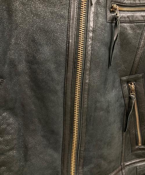 Liugoo Leathers（リューグーレザーズ）Liugoo Leathers (リューグーレザーズ) B-3 ムートンジャケット ブラック サイズ:LLの古着・服飾アイテム
