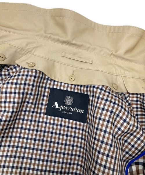 Aquascutum（アクアスキュータム）Aquascutum (アクアスキュータム) ベーシックダブルトレンチコート ベージュ サイズ:6の古着・服飾アイテム