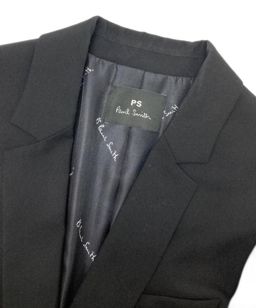 PS Paul Smith（ＰＳポールスミス）PS Paul Smith (ＰＳポールスミス) 裏地ロゴウールセットアップスーツ ブラック サイズ:J40／P42の古着・服飾アイテム