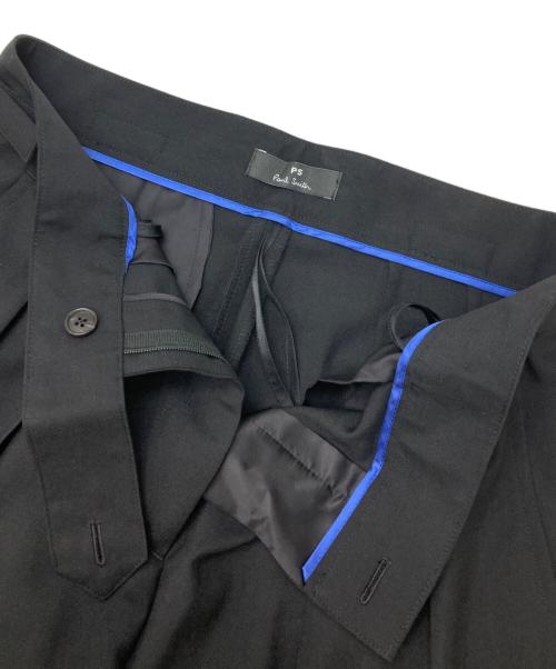 PS Paul Smith（ＰＳポールスミス）PS Paul Smith (ＰＳポールスミス) 裏地ロゴウールセットアップスーツ ブラック サイズ:J40／P42の古着・服飾アイテム