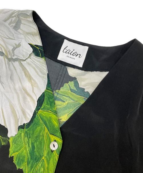 taion okinawa（-）taion okinawa (-) シャツワンピース ブラック サイズ:不明（実寸参照）の古着・服飾アイテム
