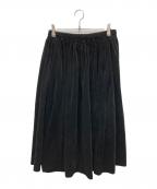 HUISハウス）の古着「みじんコールロングスカート」｜ブラック