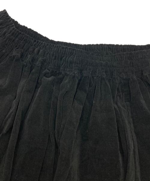 HUIS（ハウス）HUIS (ハウス) みじんコールロングスカート ブラック サイズ:Fの古着・服飾アイテム