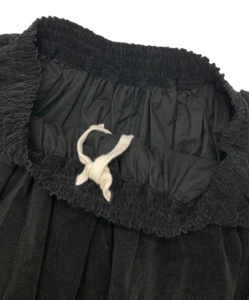 HUIS（ハウス）HUIS (ハウス) みじんコールロングスカート ブラック サイズ:Fの古着・服飾アイテム