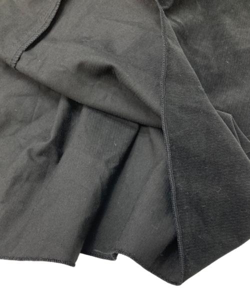 HUIS（ハウス）HUIS (ハウス) みじんコールロングスカート ブラック サイズ:Fの古着・服飾アイテム
