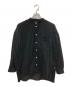 HUIS（ハウス）の古着「みじんコールバンドカラーオーバーシャツ」｜ブラック