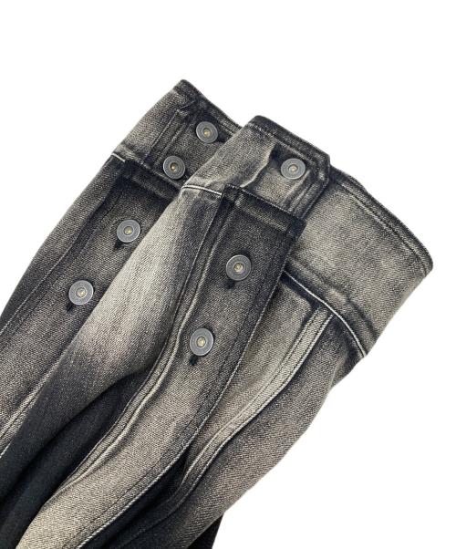 mukcyen（ムッシャン）mukcyen (ムッシャン) over denim jacket ブラック サイズ:FREEの古着・服飾アイテム