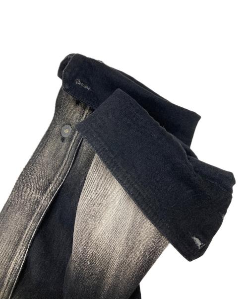 mukcyen（ムッシャン）mukcyen (ムッシャン) over denim jacket ブラック サイズ:FREEの古着・服飾アイテム
