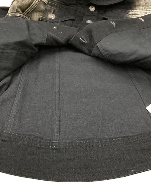 mukcyen（ムッシャン）mukcyen (ムッシャン) over denim jacket ブラック サイズ:FREEの古着・服飾アイテム