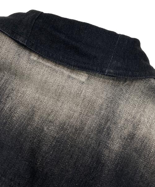 mukcyen（ムッシャン）mukcyen (ムッシャン) over denim jacket ブラック サイズ:FREEの古着・服飾アイテム