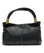 GUCCIグッチ）の古着「レザーワンハンドバッグ」｜ブラック