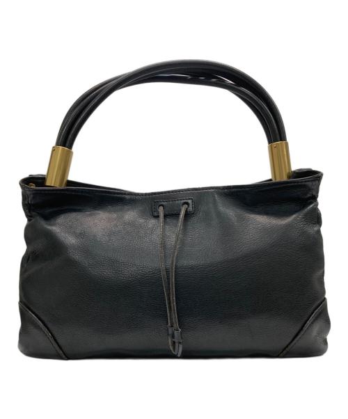 GUCCI（グッチ）GUCCI (グッチ) レザーワンハンドバッグ ブラックの古着・服飾アイテム