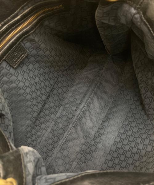 GUCCI（グッチ）GUCCI (グッチ) レザーワンハンドバッグ ブラックの古着・服飾アイテム
