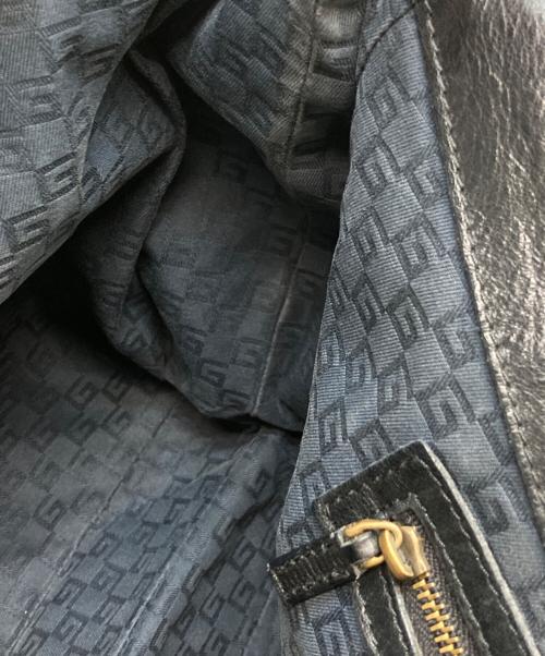 GUCCI（グッチ）GUCCI (グッチ) レザーワンハンドバッグ ブラックの古着・服飾アイテム