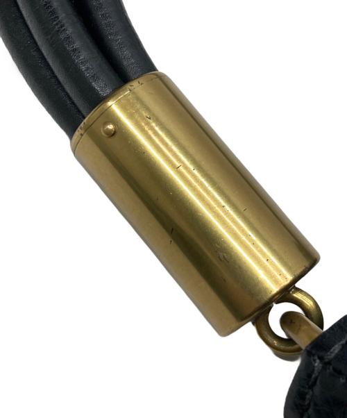 GUCCI（グッチ）GUCCI (グッチ) レザーワンハンドバッグ ブラックの古着・服飾アイテム