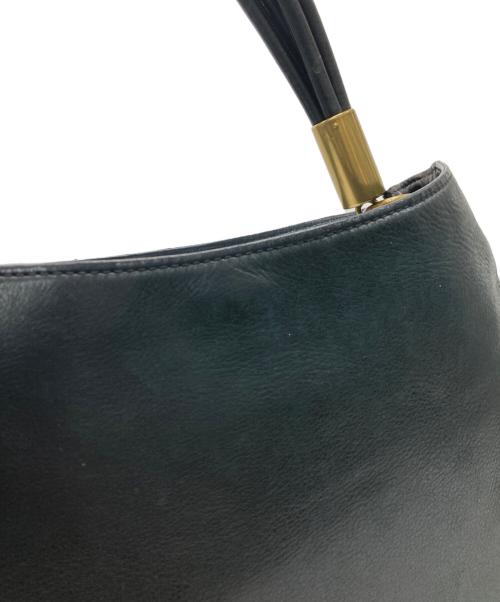 GUCCI（グッチ）GUCCI (グッチ) レザーワンハンドバッグ ブラックの古着・服飾アイテム