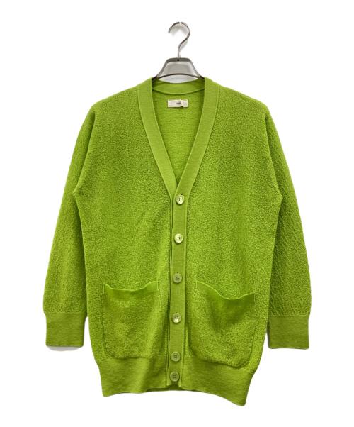 UNFIL（アンフィル）UNFIL (アンフィル) extrakid mohair amunzen-knit cardigan グリーン サイズ:1の古着・服飾アイテム