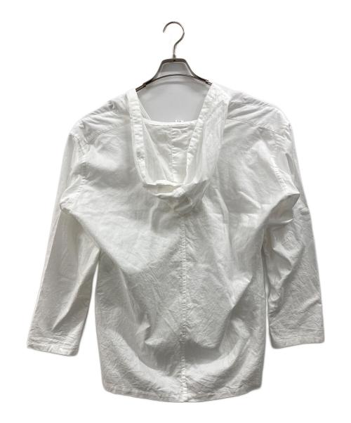 Y's（ワイズ）Y's (ワイズ) BORN PRODUCT THIN COTTON TWILL HOODIE PULL OVER ホワイト サイズ:2の古着・服飾アイテム