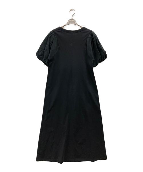 MACPHEE（マカフィー）MACPHEE (マカフィー) コットンサッカーコンビ パフスリーブワンピース ブラック サイズ:36の古着・服飾アイテム