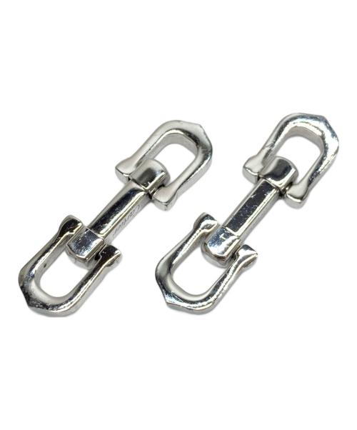 Cartier（カルティエ）Cartier (カルティエ) ロングCシェイプデコールカフリンクス シルバー サイズ:実寸参照の古着・服飾アイテム