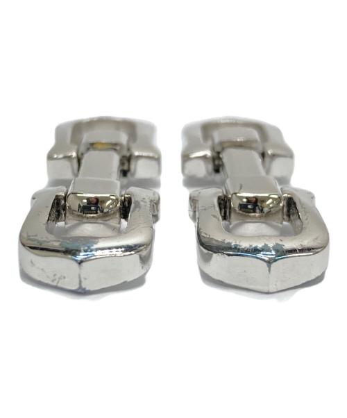 Cartier（カルティエ）Cartier (カルティエ) ロングCシェイプデコールカフリンクス シルバー サイズ:実寸参照の古着・服飾アイテム