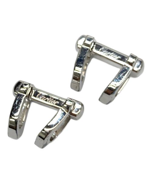 Cartier（カルティエ）Cartier (カルティエ) ロングCシェイプデコールカフリンクス シルバー サイズ:実寸参照の古着・服飾アイテム
