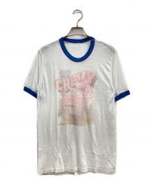 USED（ユーズド）の古着「MAKE MINE CHEVYプリントリンガーT」｜ホワイト