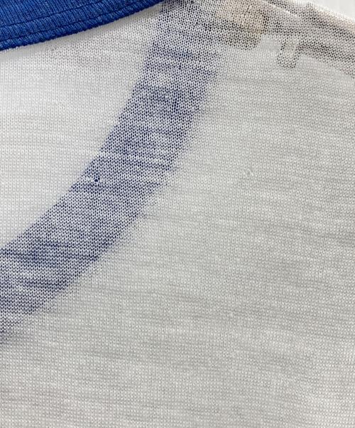 USED（ユーズド）USED (ユーズド) MAKE MINE CHEVYプリントリンガーT ホワイト サイズ:不明（実寸参照）の古着・服飾アイテム