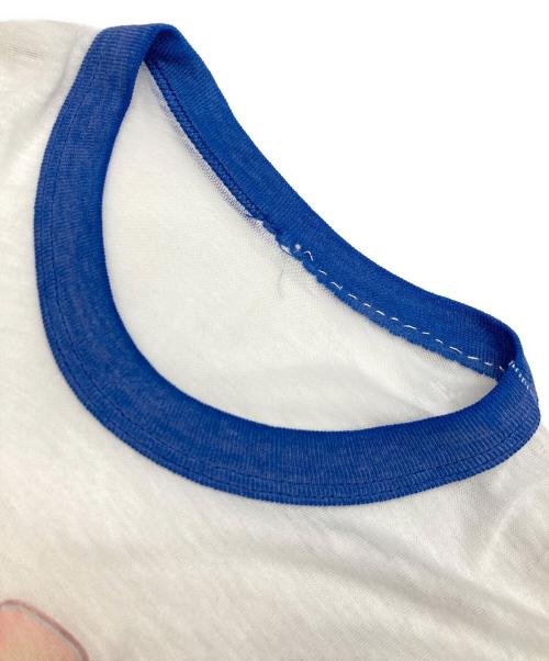 USED（ユーズド）USED (ユーズド) MAKE MINE CHEVYプリントリンガーT ホワイト サイズ:不明（実寸参照）の古着・服飾アイテム