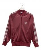 adidasアディダス）の古着「トラックジャケット」｜バーガンディー