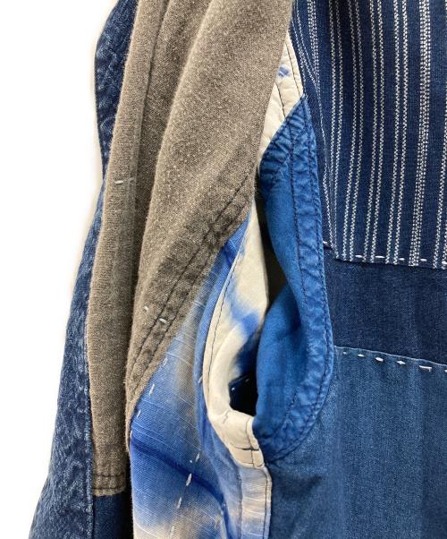 BLUE BLUE（ブルーブルー）BLUE BLUE (ブルーブルー) パッチワークカバーオール インディゴ サイズ:3の古着・服飾アイテム