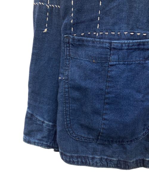 BLUE BLUE（ブルーブルー）BLUE BLUE (ブルーブルー) パッチワークカバーオール インディゴ サイズ:3の古着・服飾アイテム