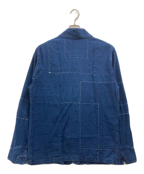 BLUE BLUE（ブルーブルー）BLUE BLUE (ブルーブルー) パッチワークカバーオール インディゴ サイズ:3の古着・服飾アイテム
