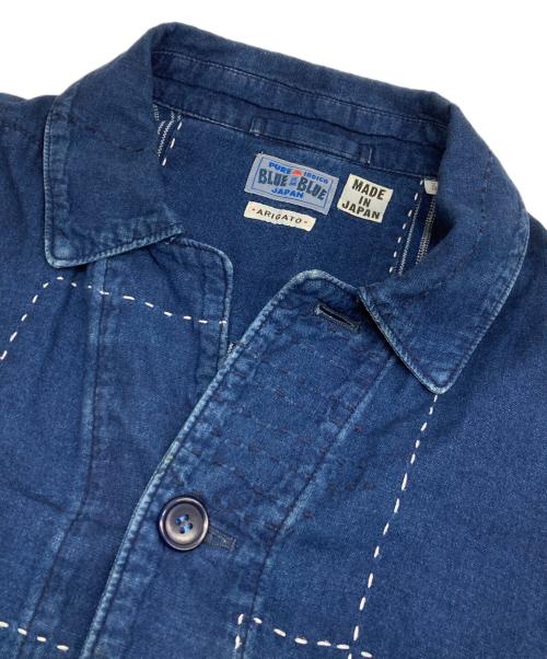 BLUE BLUE（ブルーブルー）BLUE BLUE (ブルーブルー) パッチワークカバーオール インディゴ サイズ:3の古着・服飾アイテム