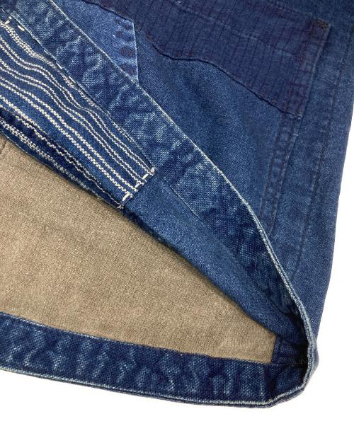 BLUE BLUE（ブルーブルー）BLUE BLUE (ブルーブルー) パッチワークカバーオール インディゴ サイズ:3の古着・服飾アイテム