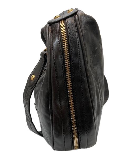 TOD'S（トッズ）TOD'S (トッズ) スタッズレザーワンショルダーバッグ ブラウンの古着・服飾アイテム