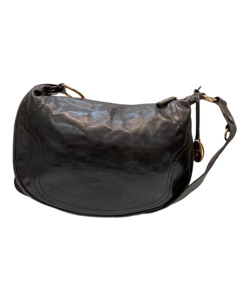 TOD'S（トッズ）TOD'S (トッズ) スタッズレザーワンショルダーバッグ ブラウンの古着・服飾アイテム