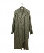 MADISON BLUEマディソンブルー）の古着「リネンサテンコート」｜グリーン