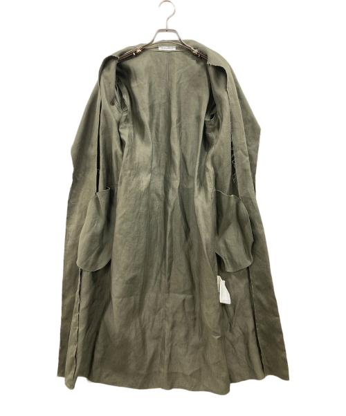MADISON BLUE（マディソンブルー）MADISON BLUE (マディソンブルー) リネンサテンコート グリーン サイズ:Sの古着・服飾アイテム
