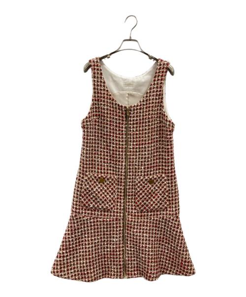 GRACE CLASS（グレースクラス）GRACE CLASS (グレースクラス) ツイードワンピース レッド サイズ:36の古着・服飾アイテム