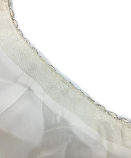 ANAYI（アナイ）ANAYI (アナイ) ミックスツイードフレア ワンピース ホワイト サイズ:38の古着・服飾アイテム