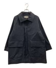 MARGARET HOWELL（マーガレットハウエル）の古着「HIGHDENSE POPLIN COAT」｜ブラック