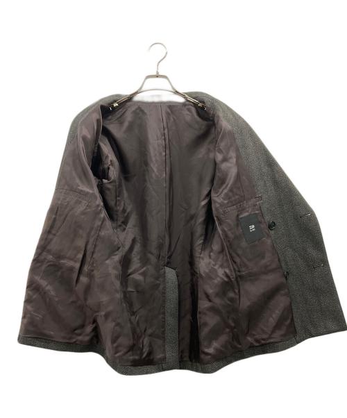 D-VEC（ディーベック）D-VEC (ディーベック) ヘリンボーンダブルテーラードジャケット ブラウン サイズ:3の古着・服飾アイテム