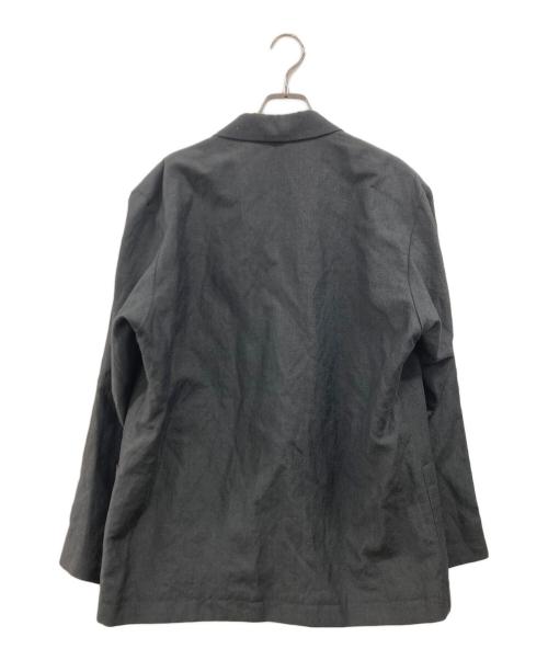 POLYPLOID（ポリプロイド）POLYPLOID (ポリプロイド) リネンウールダブルジャケット ブラック サイズ:2の古着・服飾アイテム