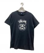 stussyステューシー）の古着「ロゴプリントTシャツ」｜ブラック